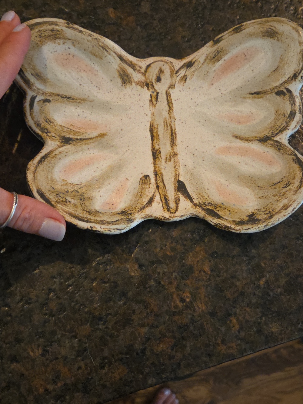 Etta B Pottery Butterfly Plate - Picture 3 of 3
